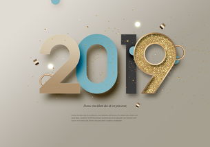 2019豬年數(shù)字創(chuàng)意圖形素材PSD 開啟數(shù)字文化創(chuàng)意新篇章